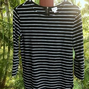 Striped Sweater top- blk/wht